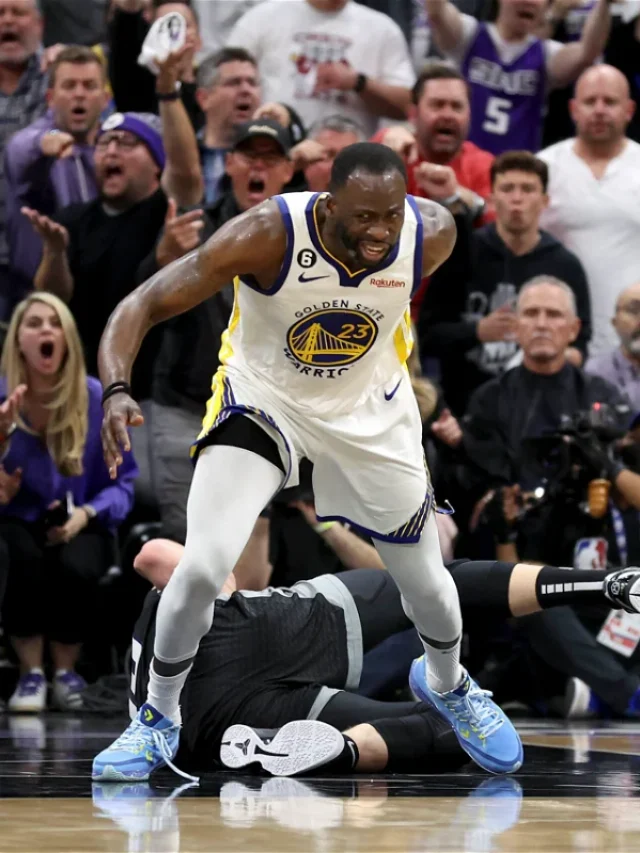 Draymond Green ejected for stamping Domantas Sabonis’ chest in Game 2 Warriors loss to Sacramento Kings.