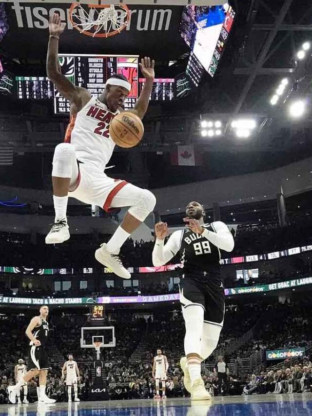 Tyler Herro regrets jumping for a loose ball in Milwaukee Bucks Game 1.